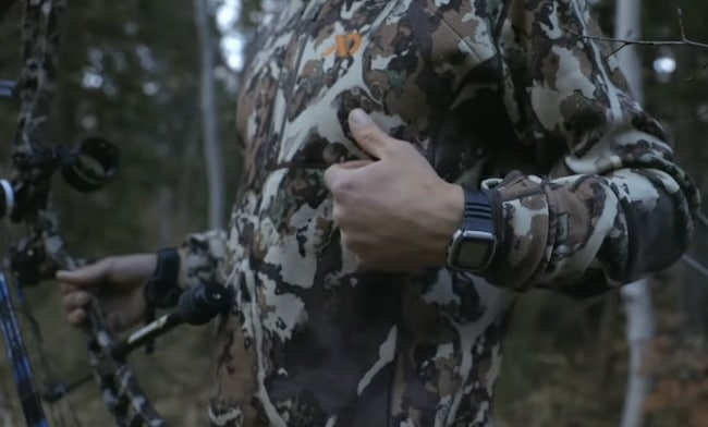 Bowhunter Wearing The First Lite Quarter Zip Bowhunter Wearing The First Lite Quarter Zip