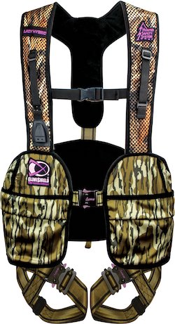 Hunting Safety Harness Tree Stand – ASTM Certified, Edge Camo, Adjustable M/L/XL/XXL, Includes Suspension Relief Strap