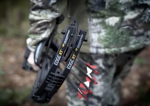 Hunter Holding The Diamond Archery Edge XT Compound Bow Hunter Holding The Diamond Archery Edge XT Compound Bow