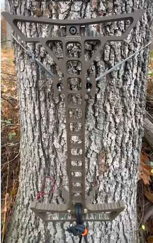 Trophyline Hyperlite Climbing Stick Attached To A Tree Trophyline Hyperlite Climbing Stick Attached To A Tree